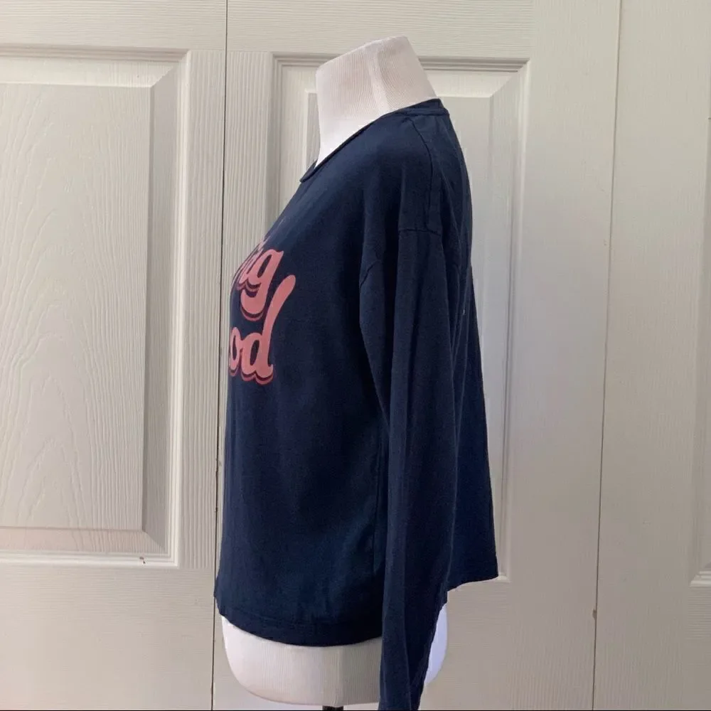 Gymboree Feeling Good Navy Blue Long Sleeve Tshirt